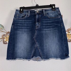 Flying Monkey Womens Blue Jean Distressed Hem Skirt Size 28
